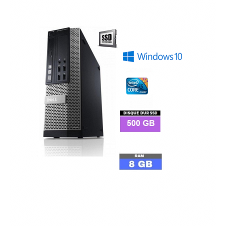 UC DELL 790 SFF  Windows 10 - SSD 500 Go - Ram 8 Go - Core I5 - N°180110 - GRADE B