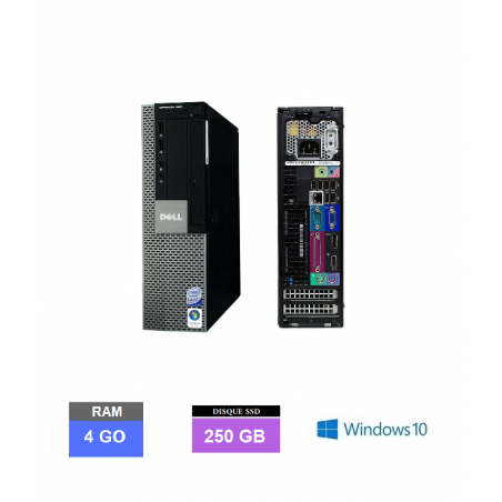 UC DELL OPTIPLEX 960 SFF - Windows 10 - SSD 250 Go - Ram 4 Go - N°040102 - GRADE B