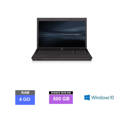 HP PROBOOK 4710S - Core 2 - SSD 500 GO - RAM 4 GO - Windows 10 N°200101 - GRADE B
