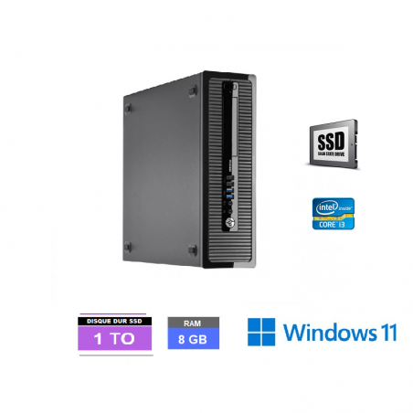 400 G2 SFF I3 - SSD 1 TO  -  RAM 8 GO - WINDOWS  11 - N°240107 - GRADE B