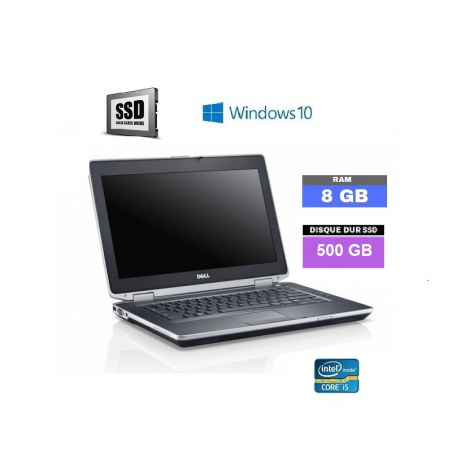 DELL E6430 Sous Windows 10 Core I5 - SSD 500  G0 -  Ram 8 Go- N°260109 - GRADE B