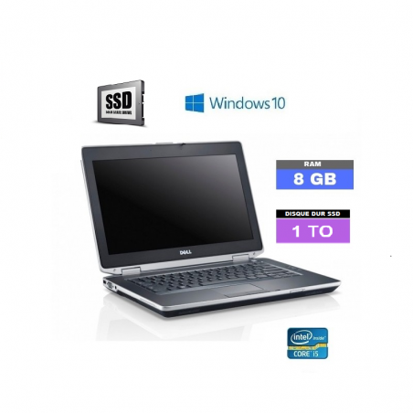 DELL E6430 Sous Windows 10 Core I5 - SSD 1 TO  -  Ram 8 Go- N°260110 - GRADE B
