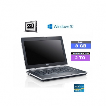 DELL E6430 Sous Windows 10 Core I5 - SSD 2 TO  -  Ram 8 Go- N°260111 - GRADE B