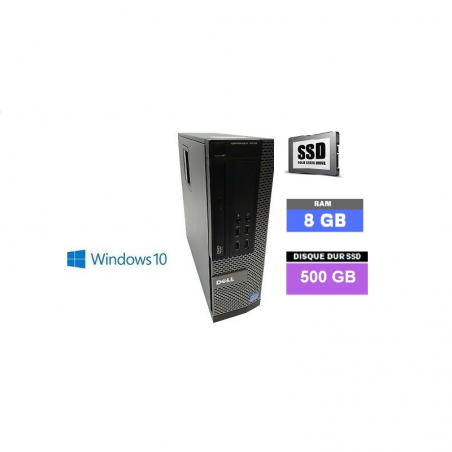 DELL OPTIPLEX 7010 SFF  Windows 10 - Core I7 -  ssd 500  go - Ram 8 Go - N°270103 - GRADE B