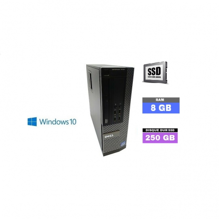 DELL OPTIPLEX 7010 SFF  Windows 10 - Core I7 -  ssd 250  go - Ram 8 Go - N°270102 - GRADE B