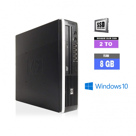 HP Compaq 8200 Elite Ultra-slim - Windows 10 -  sdd 2TO - Core I3 - 8 Go RAM - N°270104 - GRADE B