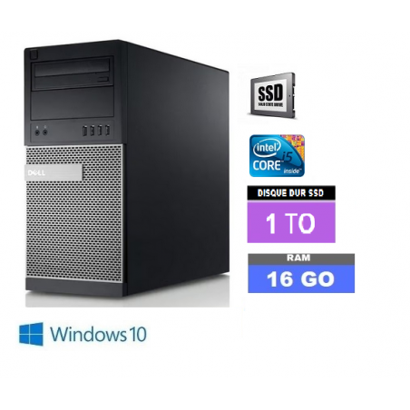 Pc gamer DELL 790 2ème génération  Windows 10 - SSD 1To Go - Ram 16 Go - Nvidia GT1030 4 Go -  Core I5 - N°140207 - GRADE B