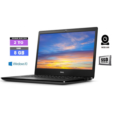 Dell latitude 3400  -  Core I5 - Ram 8 Go - SSD 2 To- WEBCAM - WINDOWS 10 N°200303 - GRADE B