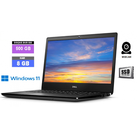 Dell latitude 3400  - Core I5-   Ram 8 Go - SSD 500 Go-  WEBCAM - WINDOWS 11 N°200305 - GRADE B
