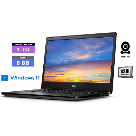 Dell latitude 3400  - Core I5-  Ram 8 Go - SSD 1 To-  WEBCAM - WINDOWS 11 N°200306 - GRADE B