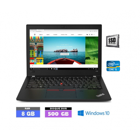 LENOVO X280 - GRADE B -  Core I5 - RAM 8 GO - SSD 500 Go - Windows 10 N°040401