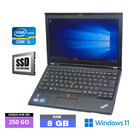 LENOVO THINKPAD X230 Core I5 Windows 11 SSD 250 Go  Ram 8 Go - N°060430 - GRADE B