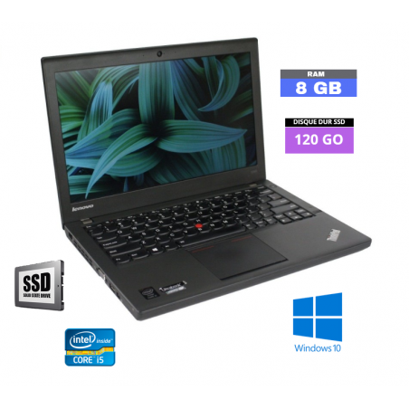 LENOVO X240 Core I5 - Sous Windows 10 - WEBCAM - SSD 120 Go - Ram 8 Go - N°070404 - GRADE B