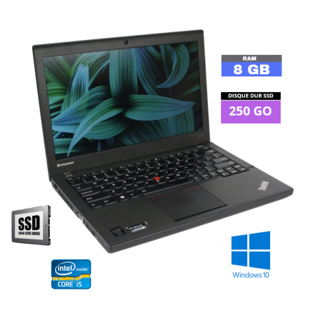 LENOVO X240 Core I5 - Sous Windows 10 - WEBCAM - SSD 250 Go - Ram 8 Go - N°070405 - GRADE B