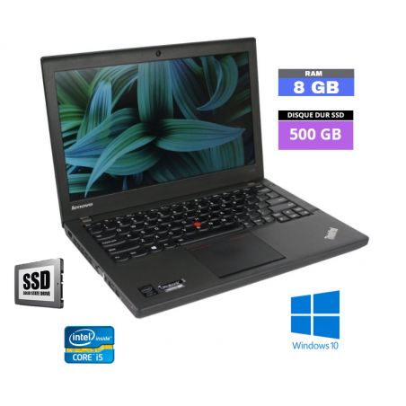 LENOVO X240 Core I5 - Sous Windows 10 - WEBCAM - SSD 500 Go - Ram 8 Go - N°070406 - GRADE B