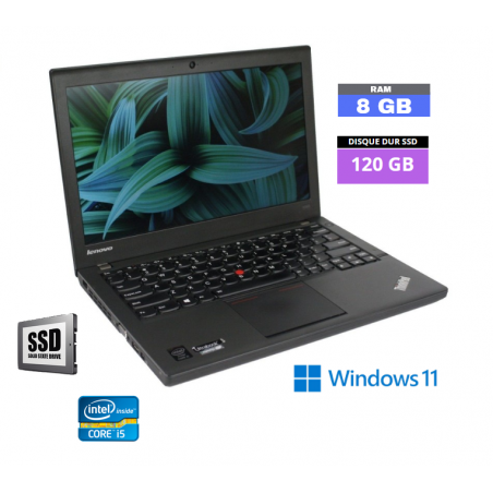 LENOVO X240 Core I5 - Sous Windows 11 - WEBCAM - SSD 120 Go - Ram 8 Go - N°070409 - GRADE B