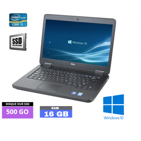 DELL E5440 Core I5 - Windows 10 - SSD 500 Go - Ram 16 Go- N°070415 - GRADE B