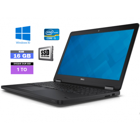 DELL LATITUDE E5550 Windows 10 - WEBCAM - SSD 1 TO - Core I5 5ème génération - SSD - Ram 16 Go  - N°120401 - GRADE B
