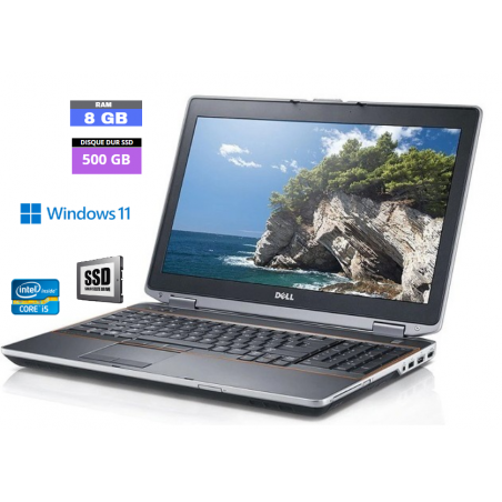 DELL LATITUDE E6530 - Core I5 - Windows 11 - 500 GO SSD - Ram 8 Go - N°130402 - GRADE B