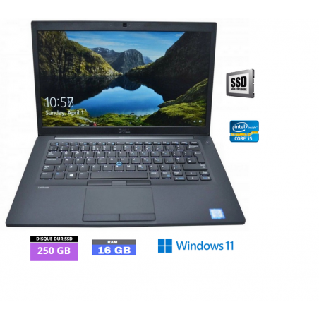 DELL LATITUDE E7480 Sous Windows 11 - SSD 250 GO - Core I5 7ème génération - Ram 16 Go - N°140401 - GRADE B