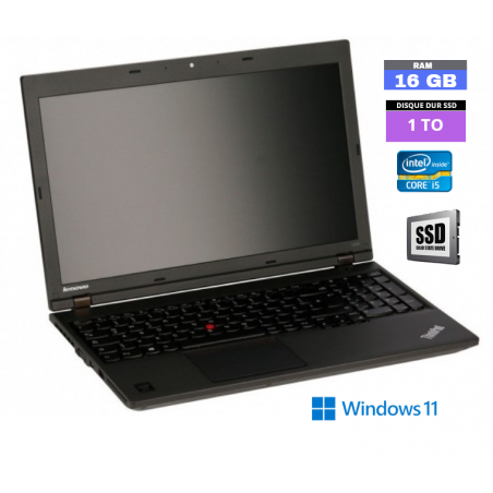 LENOVO THINKPAD L540 Intel Core I5 - Windows 11 - SSD 1 To - Ram 16 Go - N°170433 - GRADE B