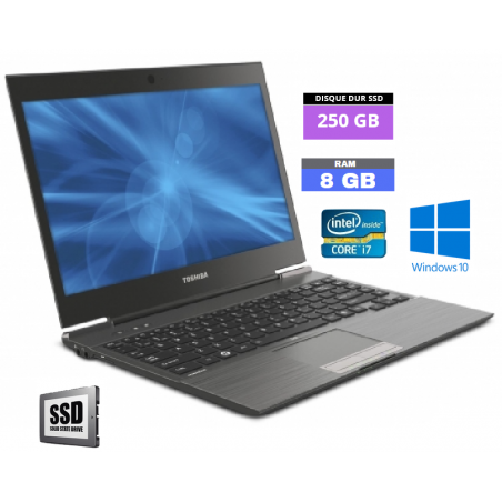 TOSHIBA PORTEGE Z830 - Core I7 - Windows 10 - WEBCAM -  SSD 250 Go - Ram 8 Go - Grade B - N°190402