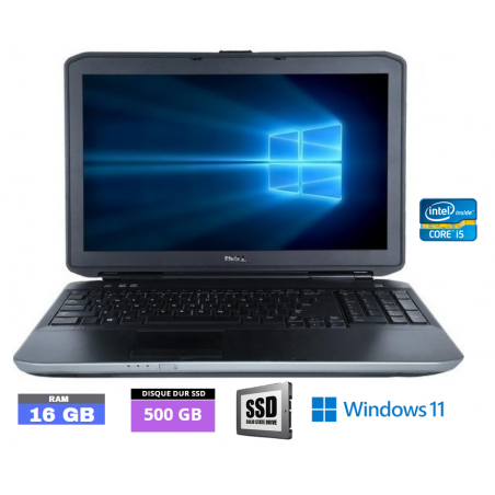 DELL LATITUDE E5530 - Windows 11 GRADE B - Core I5 - Ram 16 Go - SSD 500 Go - N°190405