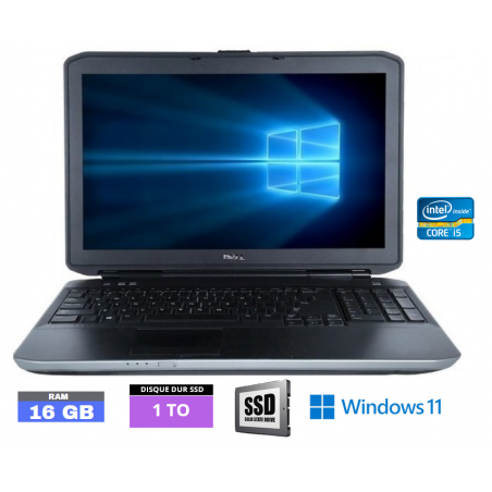 DELL LATITUDE E5530 - Windows 11 GRADE B - Core I5 - Ram 16 Go - SSD 1 To - N°190406