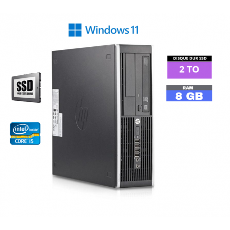 HP ELITE 8200  Core I5 - Windows 11 - SSD 2 To - 8 Go RAM - N°200404 - GRADE B