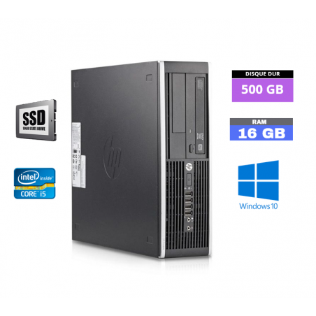 HP ELITE 8200  Core I5 - Windows 10 - HDD 500 Go - 16 Go RAM - N°200405 - GRADE B