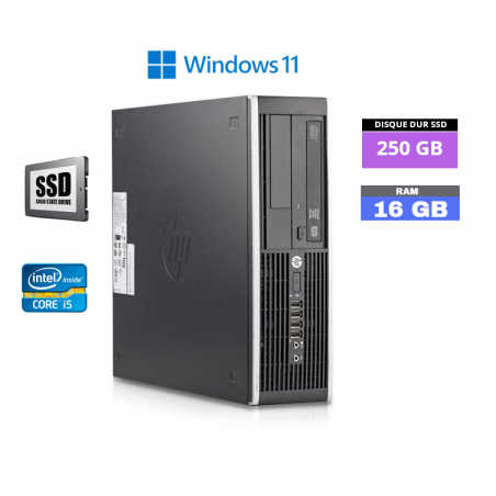 HP ELITE 8200  Core I5 - Windows 11 - SSD 250 Go - 16 Go RAM - N°200410 - GRADE B