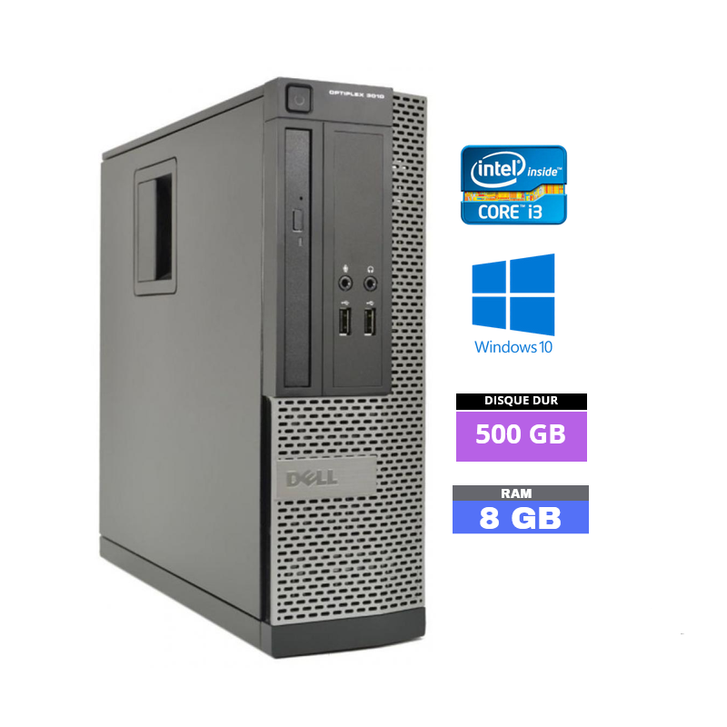 UC DELL OPTIPLEX 3010 SFF Windows 10 - Core I3 - Ram 8 Go - HDD