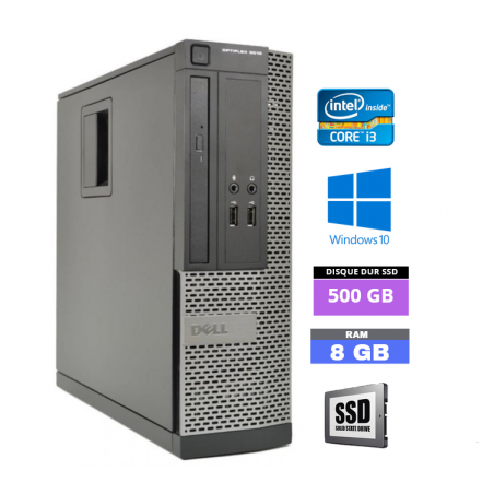 UC DELL OPTIPLEX 3010 SFF  Windows 10 - Core I3 - Ram 8 Go - SSD 500 Go -N°200424 - GRADE B