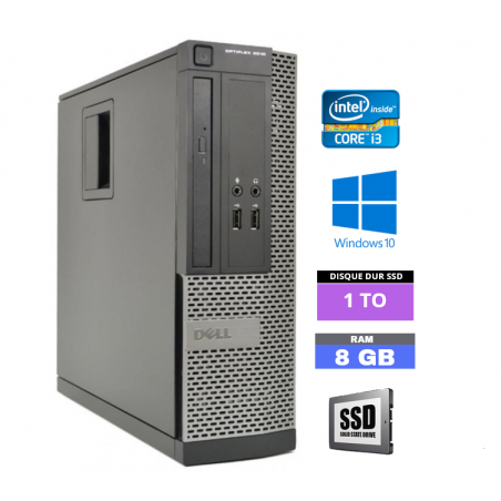 UC DELL OPTIPLEX 3010 SFF  Windows 10 - Core I3 - Ram 8 Go - SSD 1 To -N°200425 - GRADE B