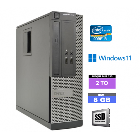 UC DELL OPTIPLEX 3010 SFF Windows 11 - Core I3 - Ram 8 Go - SSD 2 To -N°200430 - GRADE B