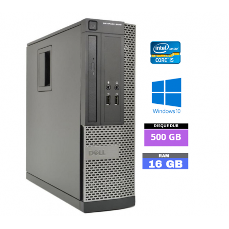 UC DELL OPTIPLEX 3010 SFF - Core I5 - Windows 10 - Ram 16 Go - HDD 500 Go -N°210411 - GRADE B