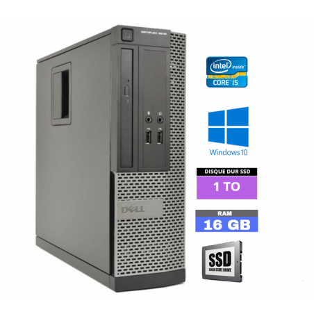 UC DELL OPTIPLEX 3010 SFF - Core I5 - Windows 10 - Ram 16 Go - SSD 1 To -N°210414 - GRADE B
