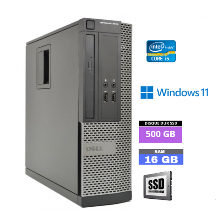 UC DELL OPTIPLEX 3010 SFF - Core I5 - Windows 11 - Ram 16 Go - SSD 500 Go -N°210417 - GRADE B