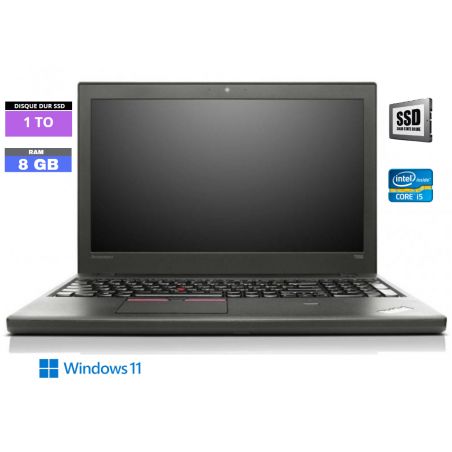 LENOVO T560 - Core I5 6EME GENERATION - WEBCAM - Windows 11 - SSD 1 To - Ram 8 Go - N°240406 - GRADE B