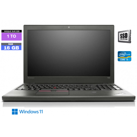 LENOVO T560 - Core I5 6EME GENERATION - WEBCAM - Windows 11 - SSD 1 To - Ram 16 Go - N°240410 - GRADE B