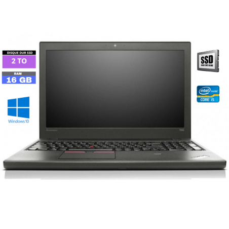 LENOVO T560 - Core I5 6EME GENERATION - WEBCAM - Windows 10 - SSD 2 To - Ram 16 Go - N°240414 - GRADE B