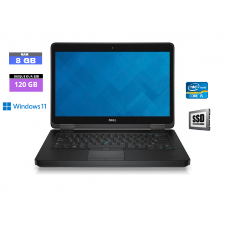 DELL LATITUDE E7240 Sous Windows 11 - SSD 120 Go - Core I5 - Ram 8 Go - N°240417 - GRADE B