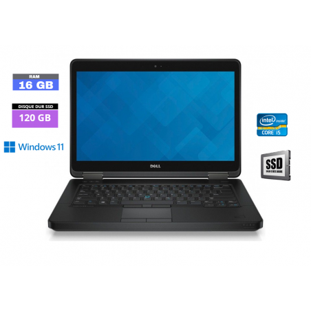 DELL LATITUDE E7240 Sous Windows 11 - SSD 120 Go - Core I5 - Ram 16 Go - N°240420 - GRADE B