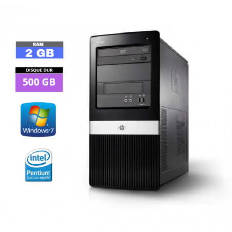 HP COMPAQ DX2400 MT - Sous Windows 7 - HDD 500 Go - Core Intel Pentium Dual - Ram 2 Go - N°240426 - GRADE B