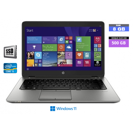 HP Elitebook 840 G3 - I5 6ème génération - 8Go RAM - Windows 11 - WEBCAM - SSD 500 GO - N°240430 - GRADE B