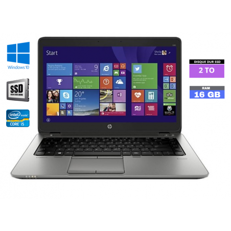 HP Elitebook 840 G3 - I5 6ème génération - 16Go RAM - Windows 10 - WEBCAM - SSD 2 TO - N°240436 - GRADE B