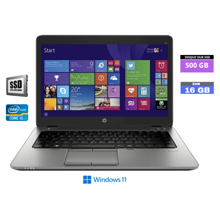 HP Elitebook 840 G3 - I5 6ème génération - 16Go RAM - Windows 11 - WEBCAM - SSD 500 GO - N°240438 - GRADE B
