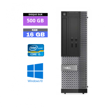 UC DELL OPTIPLEX 3020 SFF  Windows 10 - Ram 16 Go - HDD 500 Go - Core I5 4ème géné - N° 240442 - GRADE B