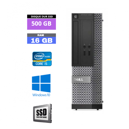 UC DELL OPTIPLEX 3020 SFF  Windows 10 - Ram 16 Go - SSD 500 Go - Core I5 4ème géné - N° 250402 - GRADE B