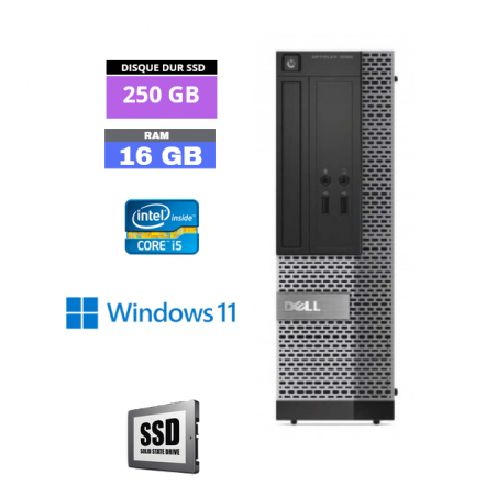UC DELL OPTIPLEX 3020 SFF  Windows 11 - Ram 16 Go - SSD 250 Go - Core I5 4ème géné - N° 250405 - GRADE B